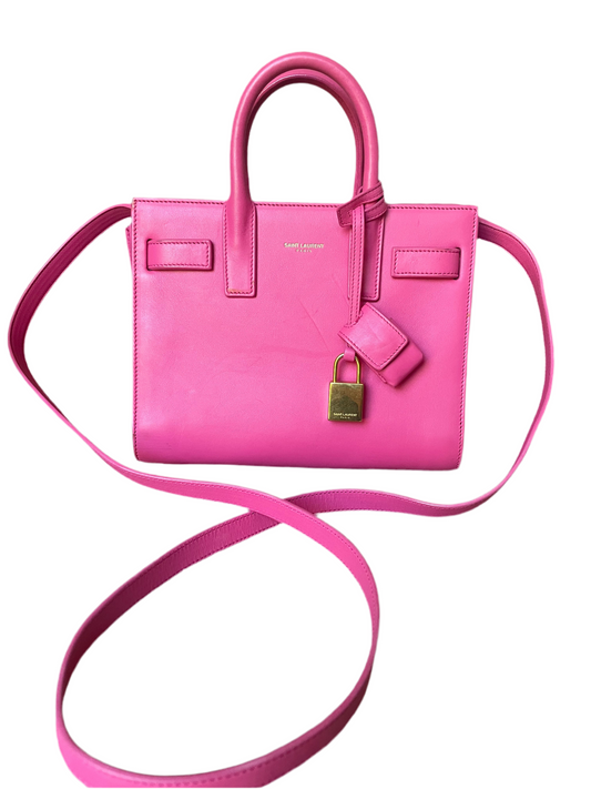 Sac Saint Laurent nano de jour rose