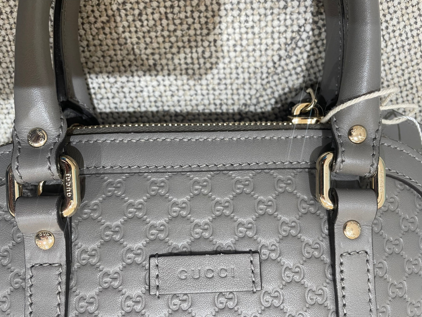 Sac Gucci monogram dôme gris