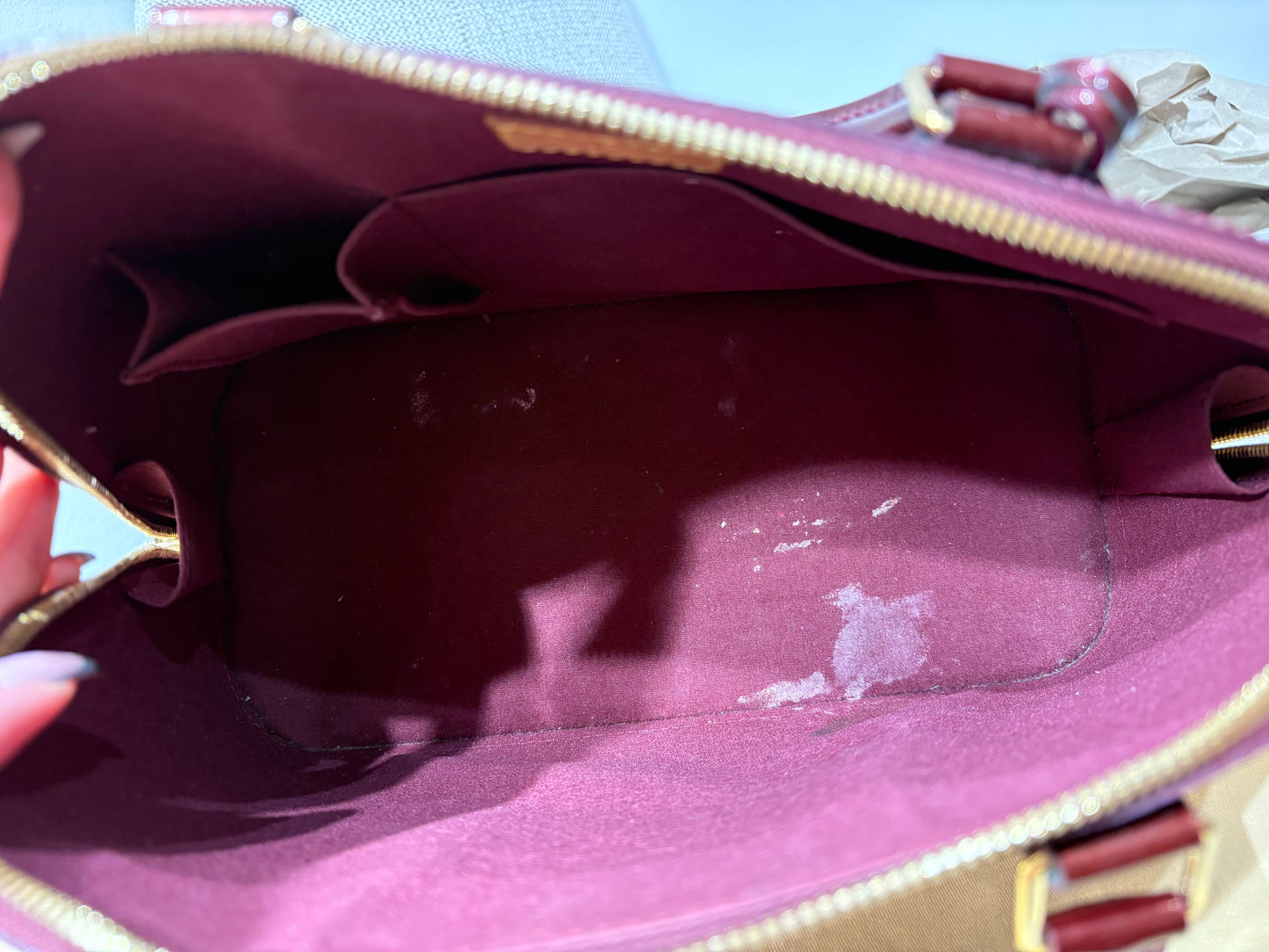 Sac Louis Vuitton Alma PM Monogram Vernis Rouge Fauvist