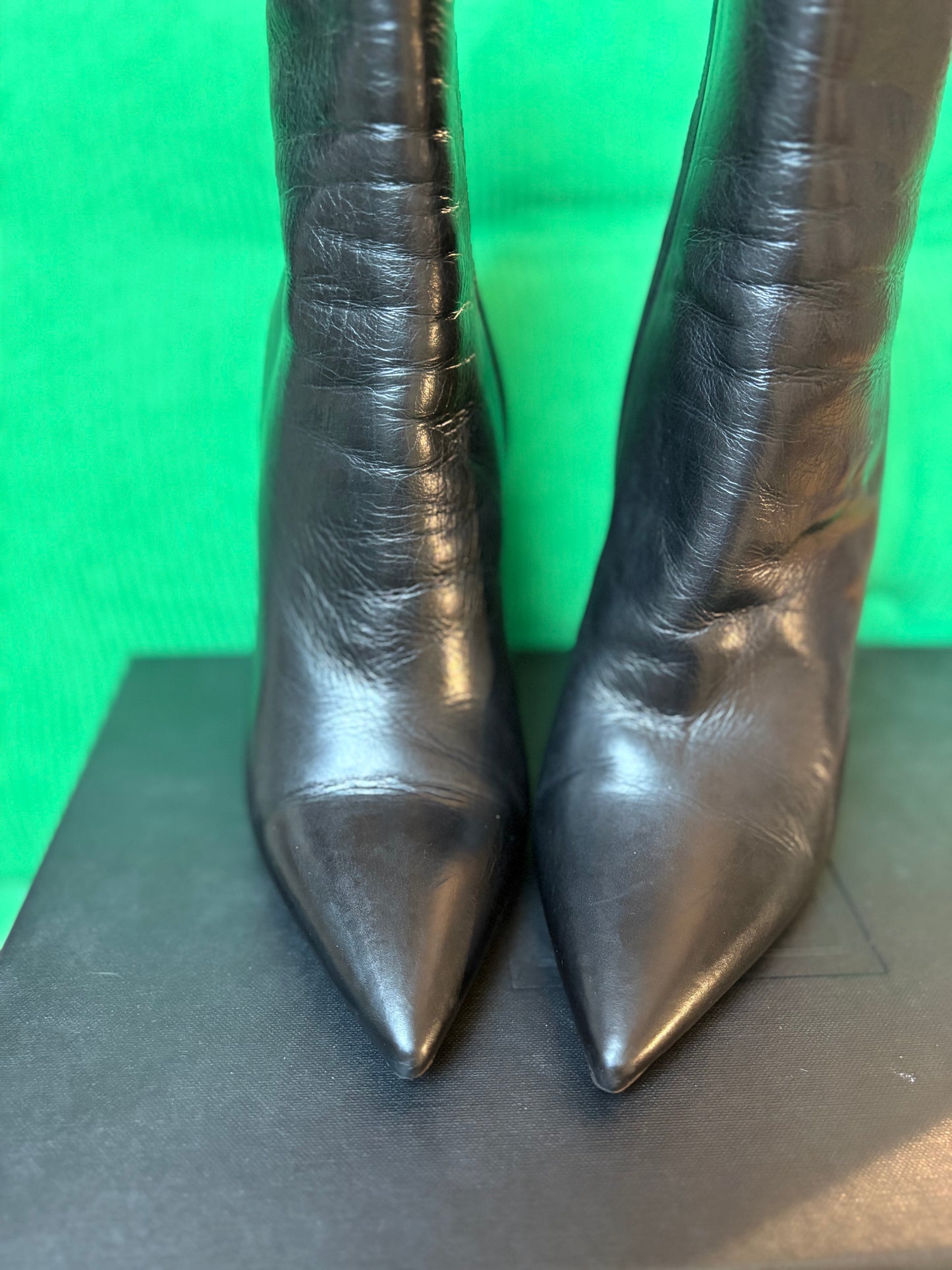 Saint Laurent Opyum – Bottines en cuir noir