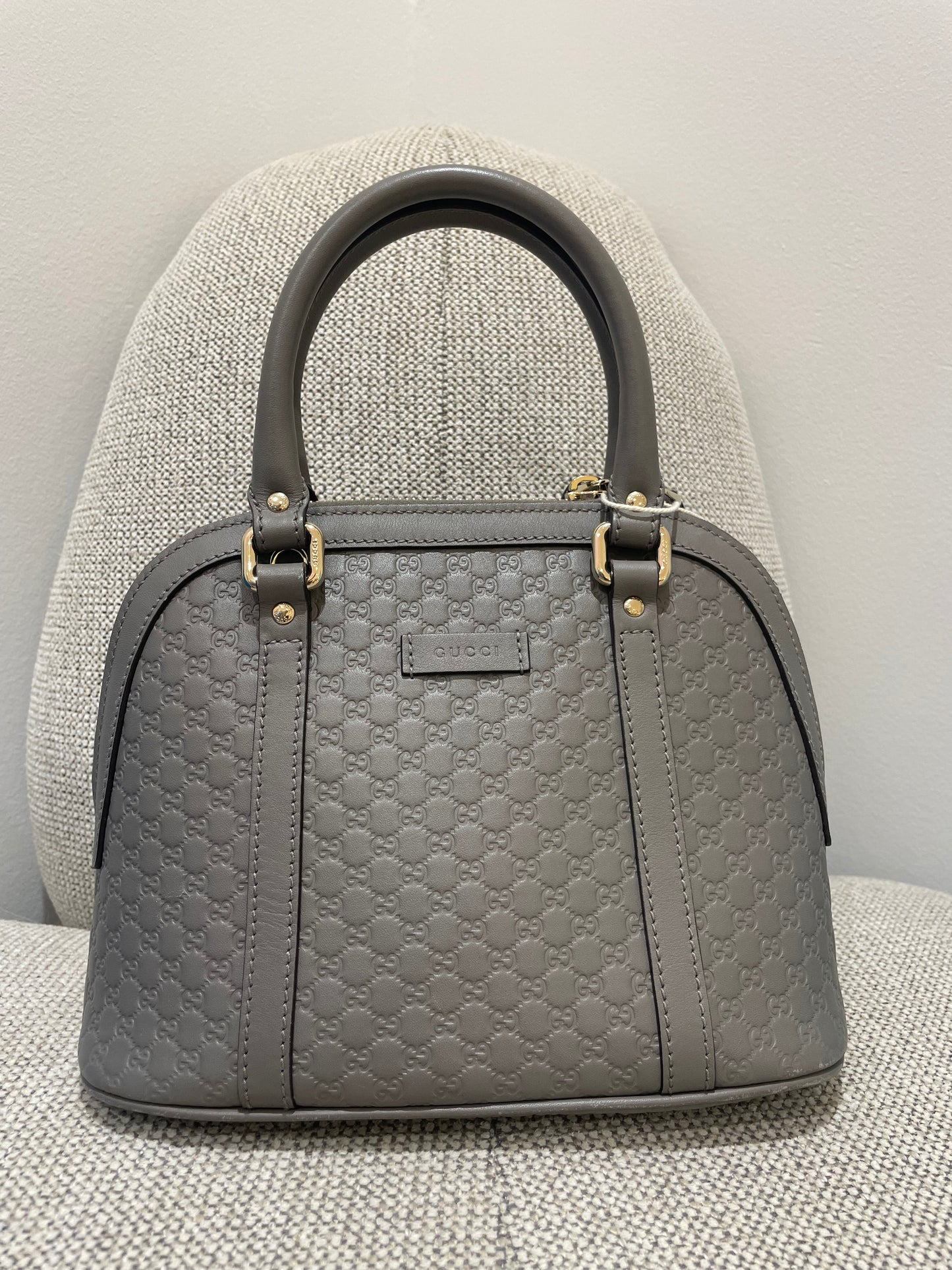 Sac Gucci monogram dôme gris