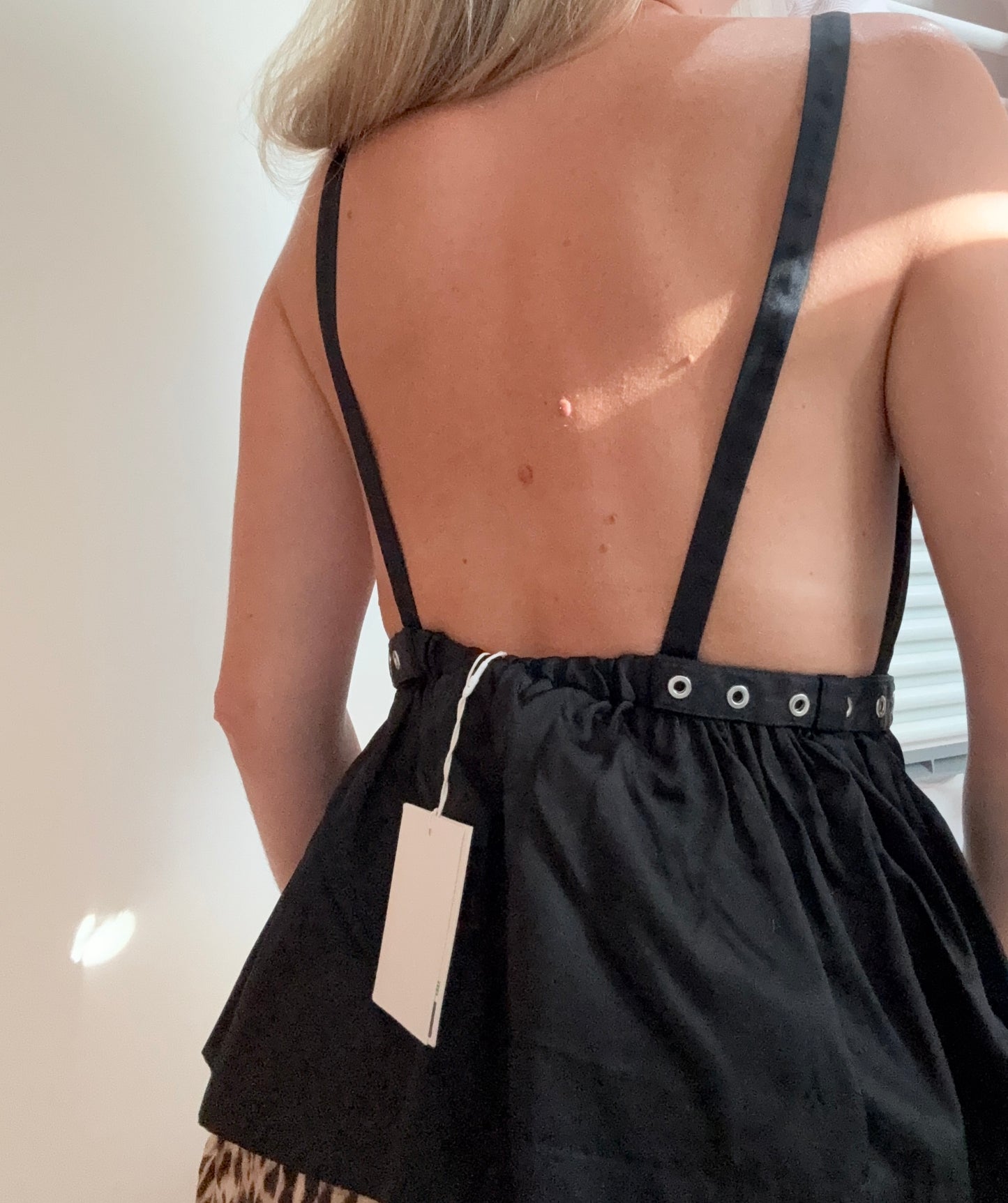 GANNI – Haut à basque noir – Taille 36