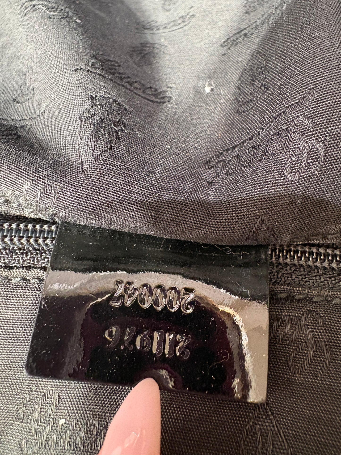 Sac cabas Gucci GG Canvas & cuir noir – Vintage