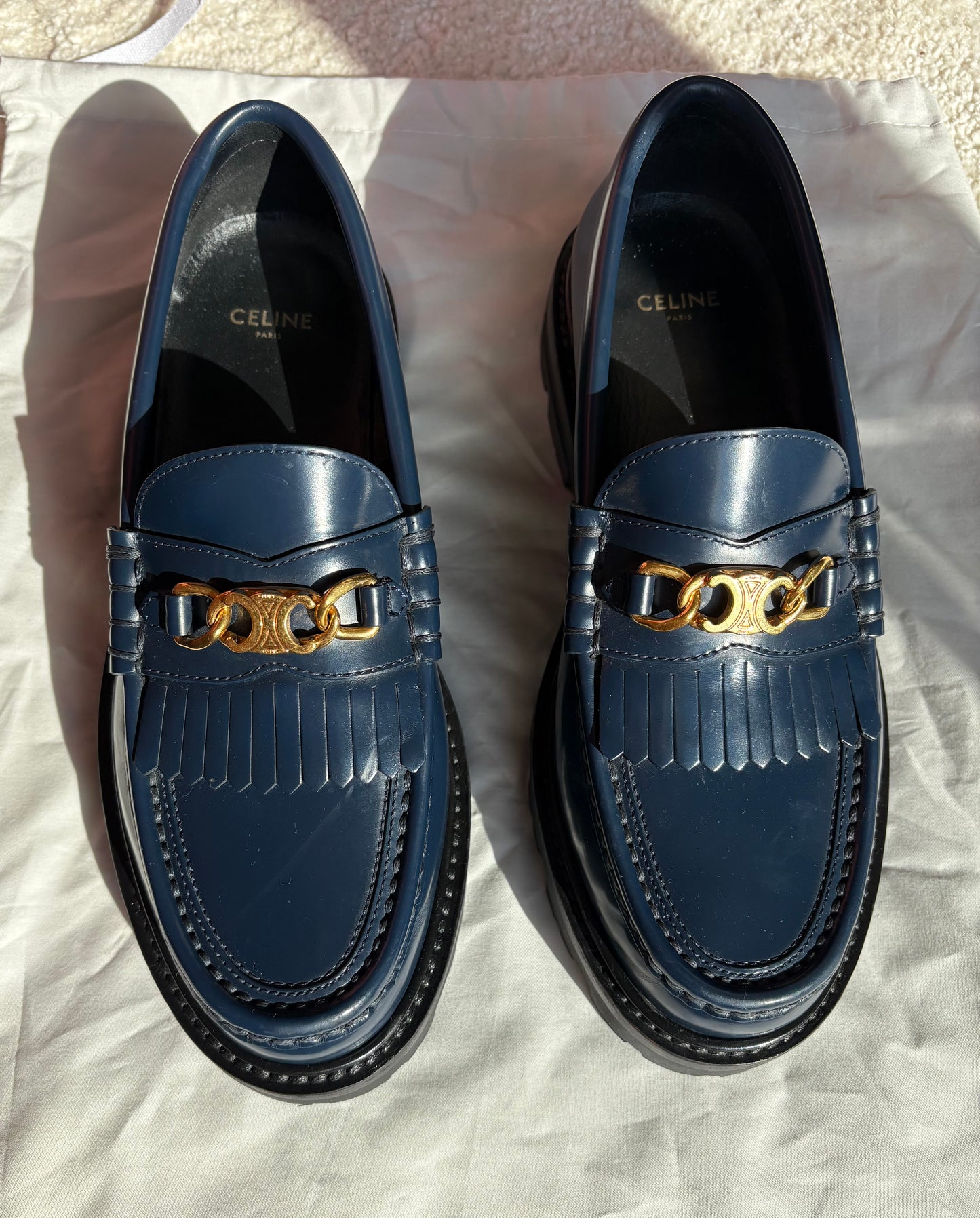 Céline Loafers Margaret Triomphe bleu marine T37