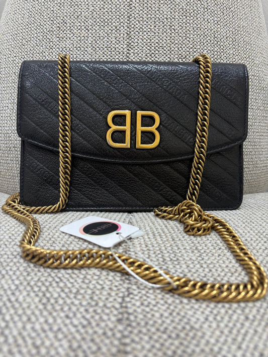 Sac Balenciaga BB noir chaine